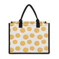 Cute Waffle Pattern Print Canvas Tote Bag