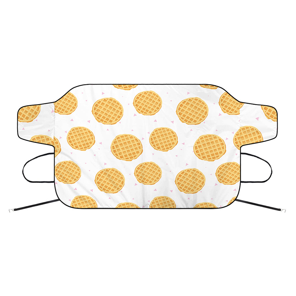 Cute Waffle Pattern Print Car Windshield Snow Cover