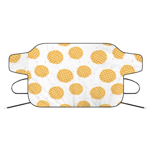 Cute Waffle Pattern Print Car Windshield Snow Cover