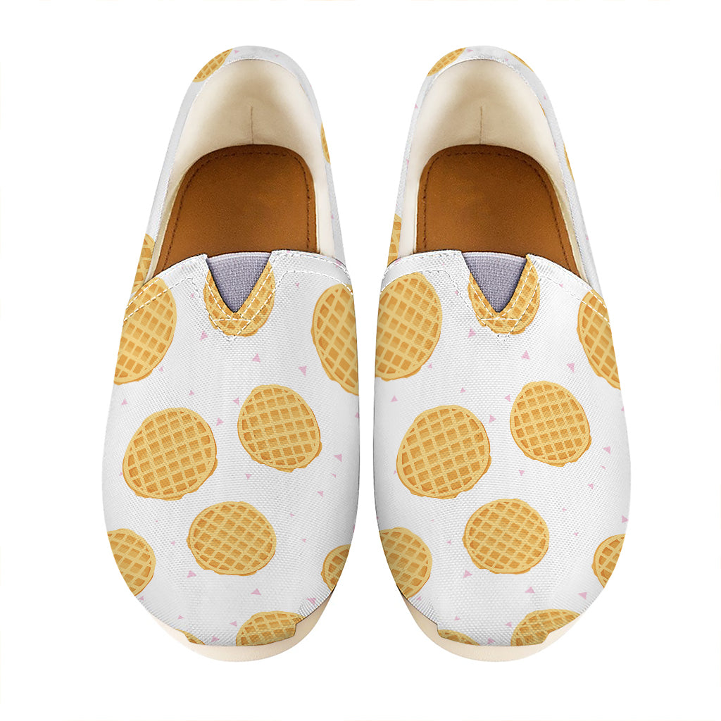 Cute Waffle Pattern Print Casual Shoes