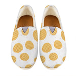 Cute Waffle Pattern Print Casual Shoes