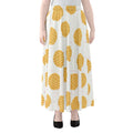 Cute Waffle Pattern Print Chiffon Maxi Skirt