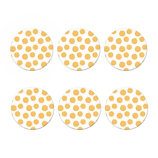 Cute Waffle Pattern Print Coaster Set