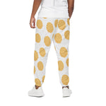 Cute Waffle Pattern Print Cotton Pants