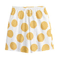 Cute Waffle Pattern Print Cotton Shorts