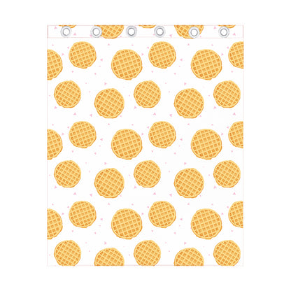 Cute Waffle Pattern Print Curtain