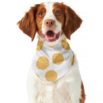 Cute Waffle Pattern Print Dog Bandana