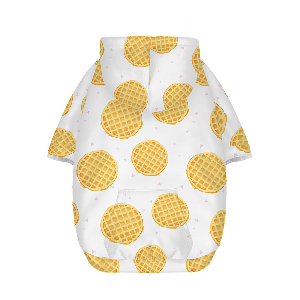 Cute Waffle Pattern Print Dog Zip Up Hoodie