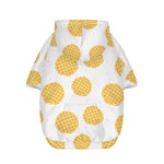 Cute Waffle Pattern Print Dog Zip Up Hoodie