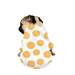 Cute Waffle Pattern Print Dog Zip Up Jacket