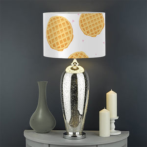 Cute Waffle Pattern Print Drum Lamp Shade