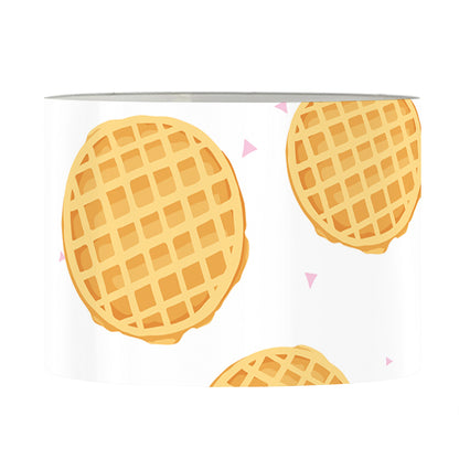 Cute Waffle Pattern Print Drum Lamp Shade