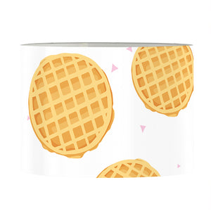 Cute Waffle Pattern Print Drum Lamp Shade