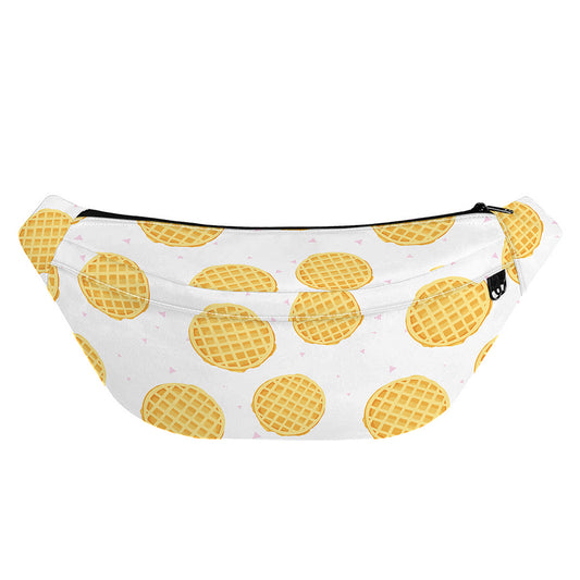 Cute Waffle Pattern Print Fanny Pack