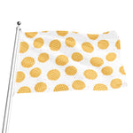 Cute Waffle Pattern Print Flag