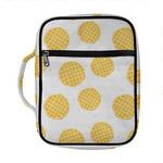 Cute Waffle Pattern Print Front Pocket Bible Bag