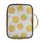 Cute Waffle Pattern Print Front Pocket Bible Bag