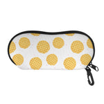 Cute Waffle Pattern Print Glasses Case