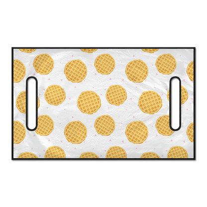 Cute Waffle Pattern Print Golf Cart Seat Cover
