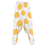 Cute Waffle Pattern Print Hammer Pants