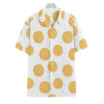 Cute Waffle Pattern Print Hawaiian Shirt