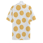 Cute Waffle Pattern Print Hawaiian Shirt