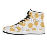 Cute Waffle Pattern Print High Top Leather Sneakers