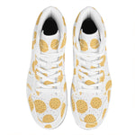 Cute Waffle Pattern Print High Top Leather Sneakers