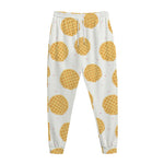 Cute Waffle Pattern Print Jogger Pants