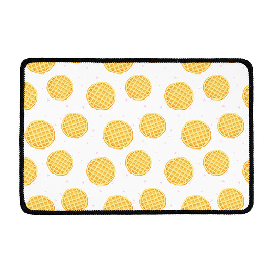 Cute Waffle Pattern Print Kitchen Mat