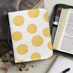 Cute Waffle Pattern Print Leather Bible Cover