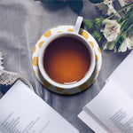 Cute Waffle Pattern Print Leather Coaster Set