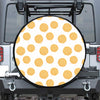 Cute Waffle Pattern Print Leather Spare Tire Cover