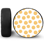 Cute Waffle Pattern Print Leather Spare Tire Cover