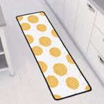 Cute Waffle Pattern Print Long Kitchen Mat