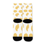 Cute Waffle Pattern Print Long Socks