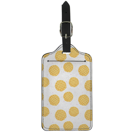 Cute Waffle Pattern Print Luggage Tag