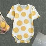 Cute Waffle Pattern Print Men's Bodysuit