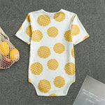 Cute Waffle Pattern Print Men's Bodysuit