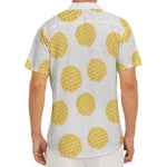 Cute Waffle Pattern Print Men's Deep V-Neck Shirt