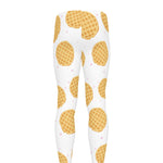 Cute Waffle Pattern Print Men's leggings