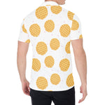 Cute Waffle Pattern Print Men's Shirt