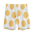 Cute Waffle Pattern Print Men's Athletic Shorts