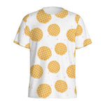 Cute Waffle Pattern Print Men's Sports T-Shirt