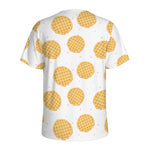 Cute Waffle Pattern Print Men's Sports T-Shirt