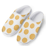 Cute Waffle Pattern Print Mesh Casual Shoes