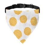 Cute Waffle Pattern Print Over The Collar Dog Bandana