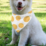 Cute Waffle Pattern Print Over The Collar Dog Bandana