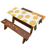 Cute Waffle Pattern Print Picnic Table Cover
