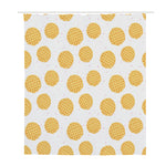 Cute Waffle Pattern Print Polyester Shower Curtain